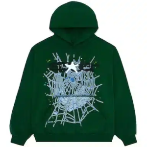Sp5der Brand Green Web Hoodie