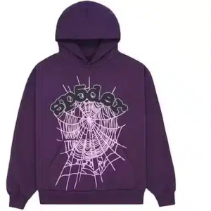 Sp5der Brand Purple Web Hoodie
