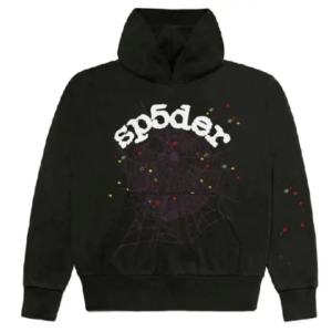Sp5der Brand Design Black Web Hoodie