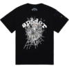 Sp5der Brand Black Web Logo T-Shirt