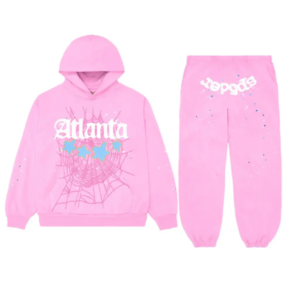 Sp5der Brand Pink Web Tracksuit